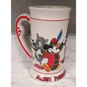 DISNEY CERAMARTE Mickey Through The Years 3D Beer Stein Tall Mug 1994 vintage